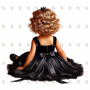 Princesse robe noire, vue de dos, 11