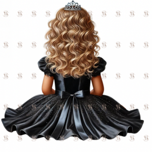 Princesse robe noire, vue de dos, 12