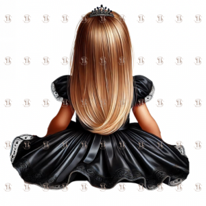 Princesse robe noire, vue de dos, 10