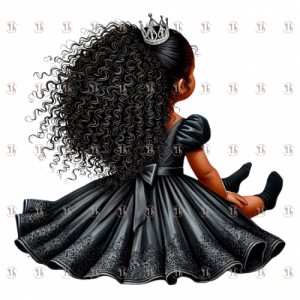 Princesse robe noire, vue de dos 4