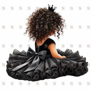 Princesse robe noire, vue de dos 1