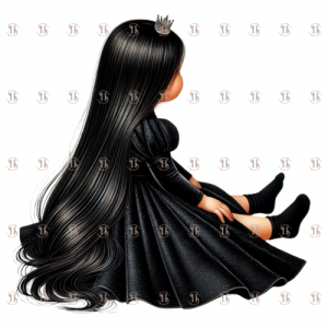 Princesse robe noire, vue de dos 6