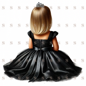 Princesse robe noire, vue de dos 9