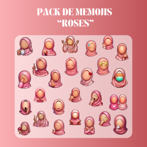Pack de 50 memojis roses