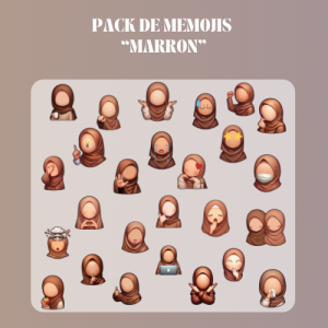 Pack de 50 memojis marron