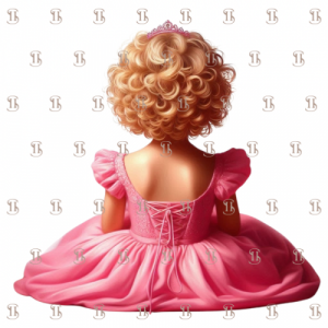 Princesse robe rose vue de dos 8