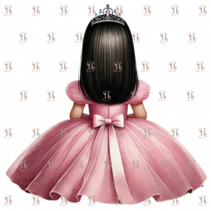 Princesse robe rose vue de dos 4