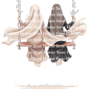 Vue de dos :  Femme balançoire