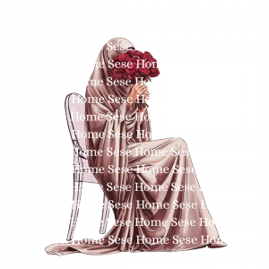 Visage caché : Femme Abaya taupe bouquet de fleurs